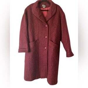 Vintage loring mohair coat pink fuchsia